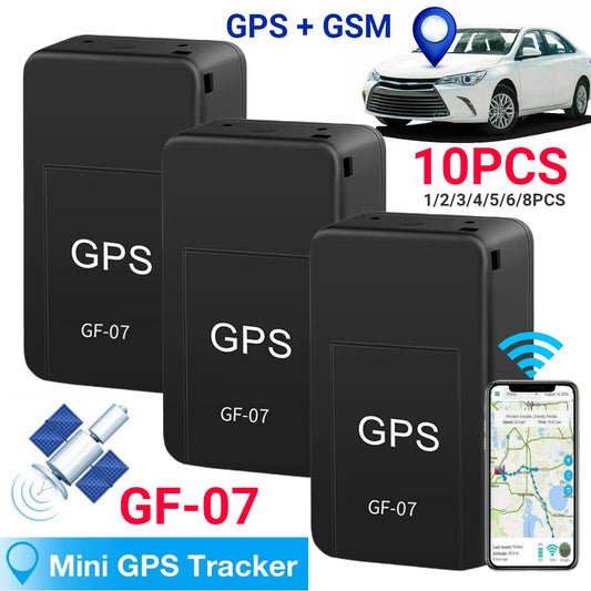 1-10PCS GF-07 Mini GPS Car Tracker Real Time Tracking Anti-Theft Anti-lost Locator Strong Magnetic Mount SIM Message Positioner