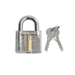 5-Piece Lock Pick Set with Transparent Practice Padlock