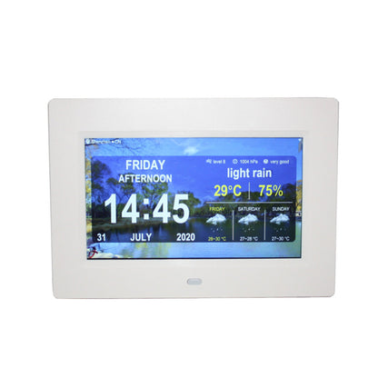 WiFi Digital Photo Frame, 7-Inch with Alarm Clock & Weather Forecast