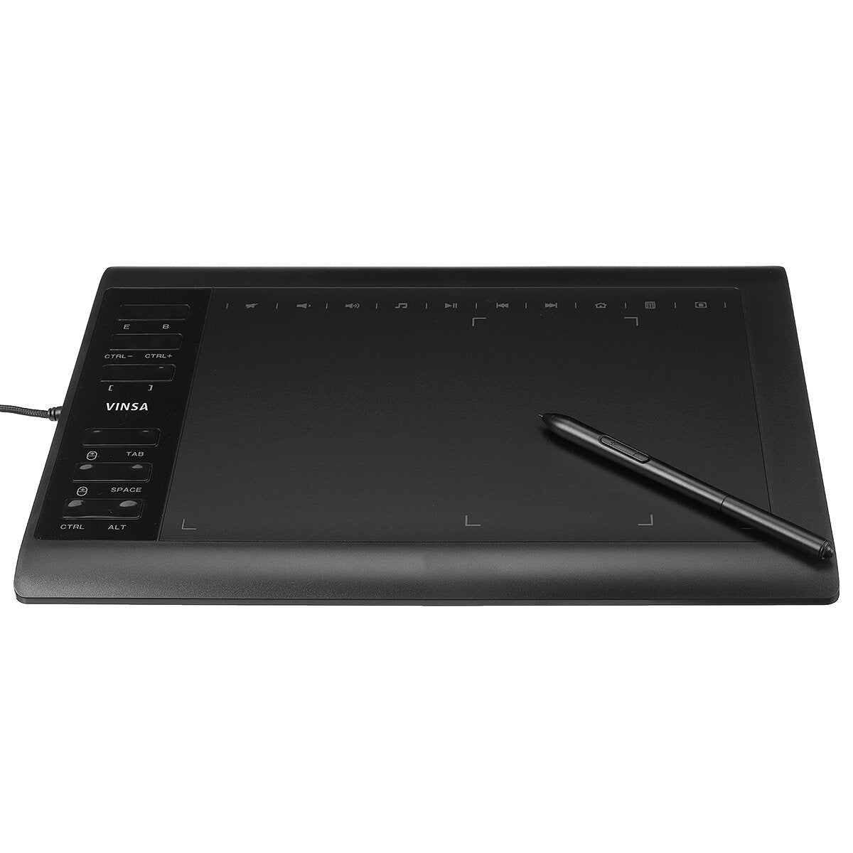 10×6” USB Graphics Drawing Tablet – Large Screen, Quick Reading Pad & Pen