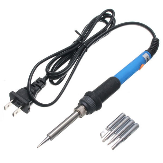 Adjustable 60W Electric Soldering Iron Gun with 5 Tips, 110V