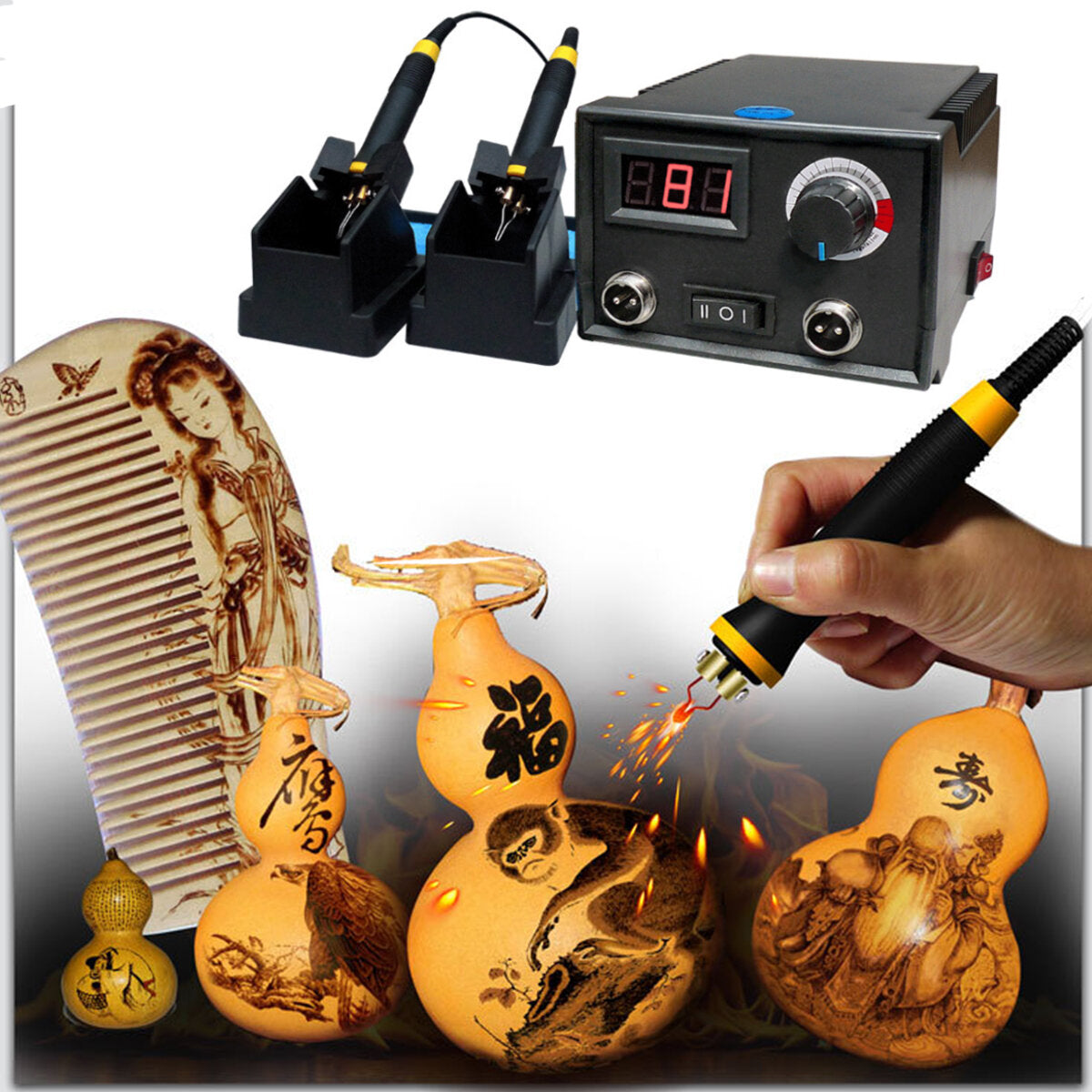 Multifunctional Digital Pyrography Machine – Ideal for Wood and Gourd Crafts