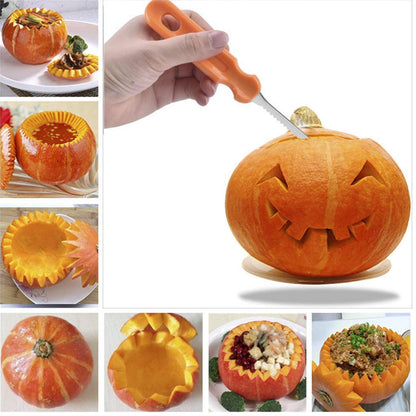 Pumpkin Carving Tool Set – 11 Pieces with Storage Bag, Includes Lamp and Wood Carving Tool