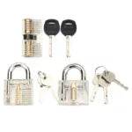 Transparent Practice Padlock Set – 3 Pieces for Locksmith Training