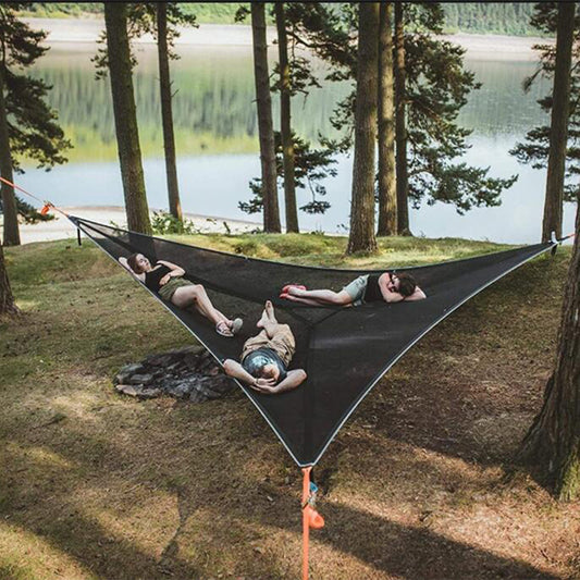 Ultra-Comfortable 3-Point Design Portable Camping Hammock