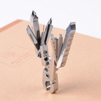 15-in-1 Keychain Multi-tool: Compact EDC with Folding Pliers and Screwdriver