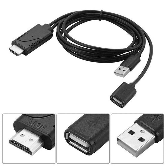 2-in-1 HDMI to USB Adapter Cable for HDTV and Projectors