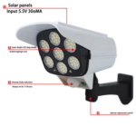 2-in-1 Solar-Powered Dummy Security Camera with Outdoor Spotlight