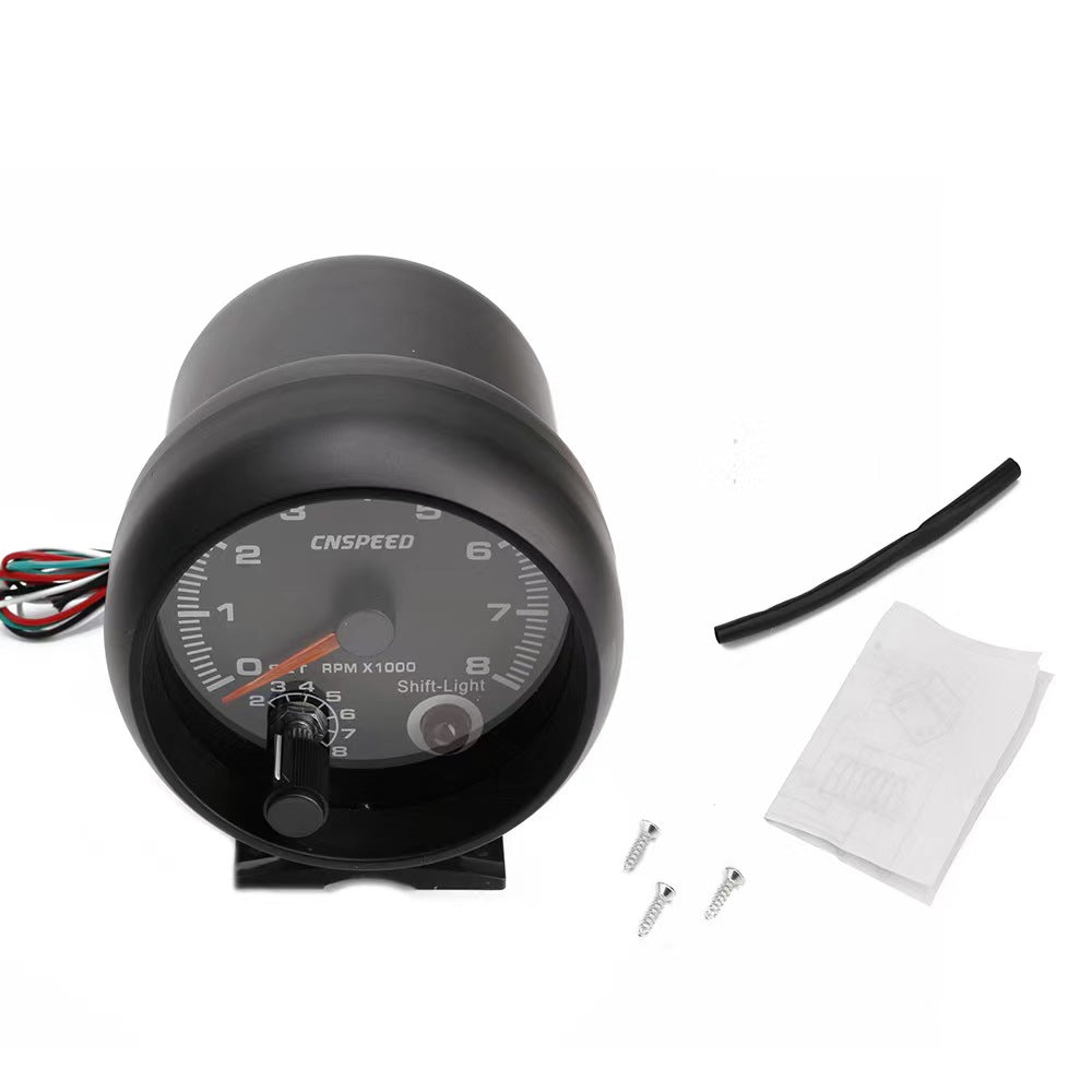 12V Tachometer with Shift Light – 3.75 Inch RPM Gauge