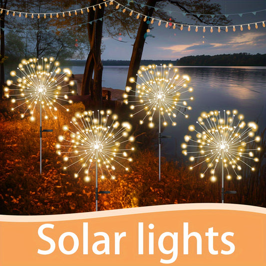 Solar LED Lights - 8 Lighting Modes, Waterproof, Perfect for Holiday Decorations, Patio, Yard, Garden, Pathway, Villa Outdoor Lighting