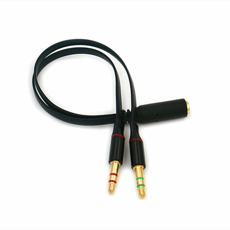 3.5mm Stereo Y Splitter – Dual Male to Female Audio Cable Adapter