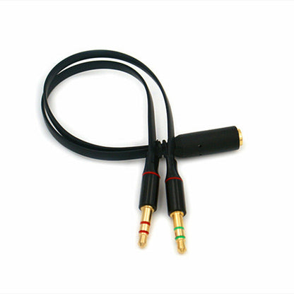 3.5mm Stereo Y Splitter – Dual Male to Female Audio Cable Adapter