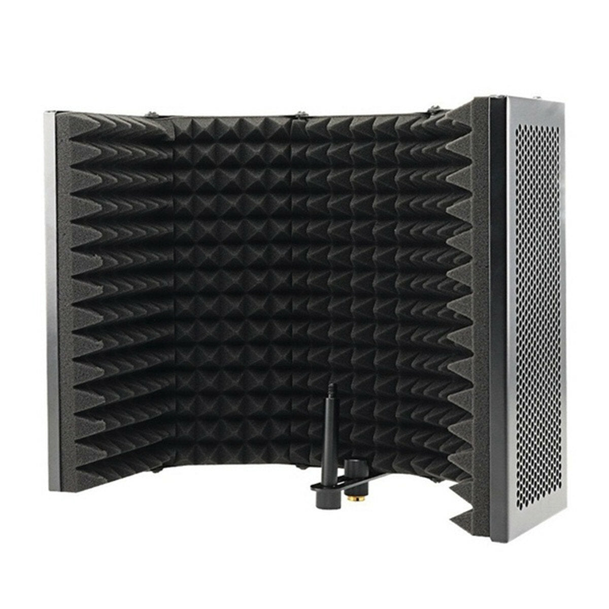 5-Panel Studio Microphone Isolation Shield with Acoustic Foam – Perfect for Recording and Broadcasting