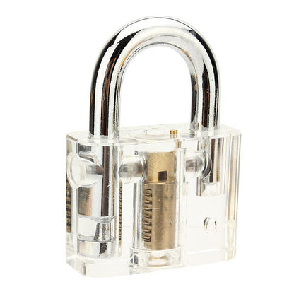 Transparent Practice Padlock Set – 3 Pieces for Locksmith Training