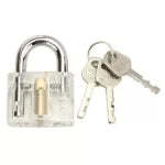 Transparent Practice Padlock Set – 3 Pieces for Locksmith Training