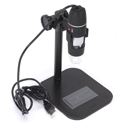 5MP USB Digital Camera Microscope with 8 LED Lights and Lift Stand