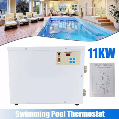 110V/220V AC 11KW Digital Thermostat Electric Water Heater for Swimming Pools, Spas, Hot Tubs, and Bath Heating