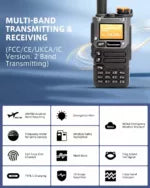 Quansheng UV-K6 Air Band Radio: UHF/VHF Dual Band, DTMF, FM Scrambler, NOAA Weather Channels, Type-C Charging