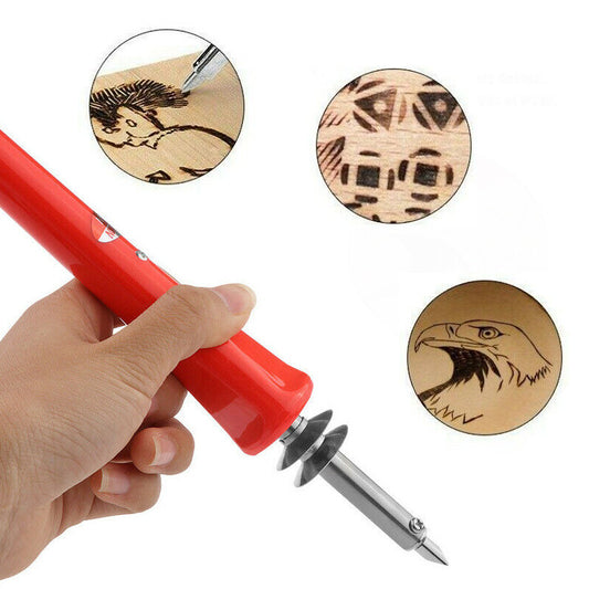 Electric Wood Burning Art Pen Set – 7pcs Craft Soldering Pyrography Kit