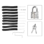 14-Piece Transparent Lock Pick Training Set for Skill Development