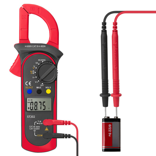 ANENG ST202 Digital Clamp Multimeter: Resistance, Transistor Testing, Voltmeter, LCR Meter, Temperature