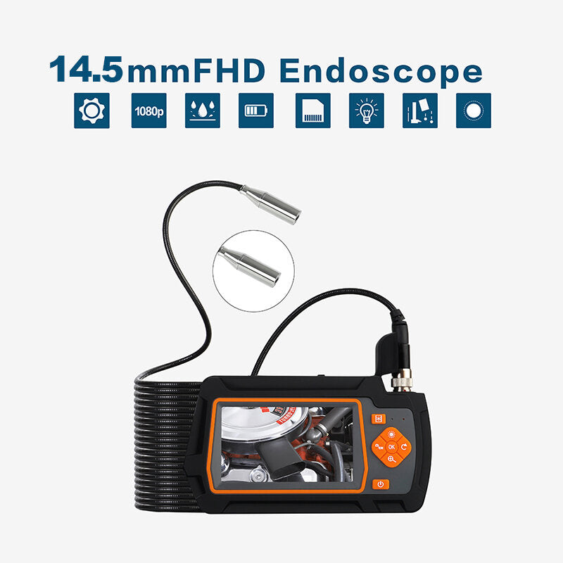 1080P FHD Industrial Borescope Camera with Auto Focus and LED Lights