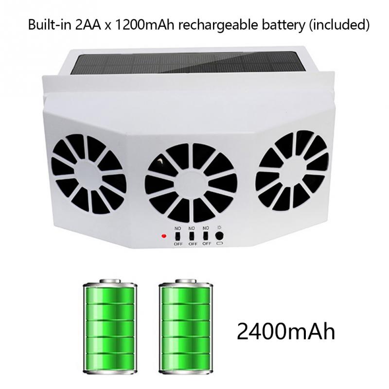 Solar Powered Car Air Cooler Fan