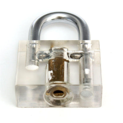 DANIU Transparent Cutaway Disc Type Padlock for Lock Pick Practice