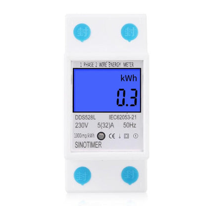 LCD Digital Energy Meter – Single Phase, Backlit, Suitable for 230V/110V