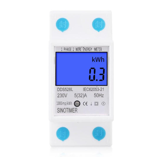 LCD Digital Energy Meter – Single Phase, Backlit, Suitable for 230V/110V