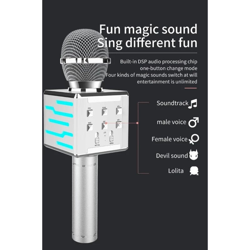 Wireless Bluetooth Handheld Microphone with DSP Noise Reduction