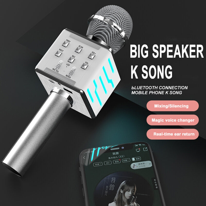 Wireless Bluetooth Handheld Microphone with DSP Noise Reduction