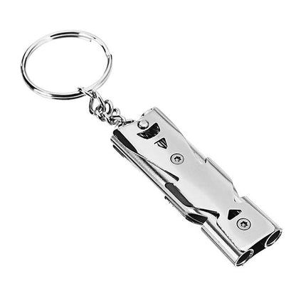 High Decibel Survival Whistle: Stainless Steel Keychain for Camping Emergencies