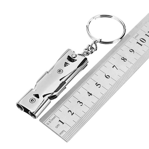 High Decibel Survival Whistle: Stainless Steel Keychain for Camping Emergencies