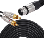 XLR Female to RCA Male Stereo Audio Cable for Microphones & Amplifiers