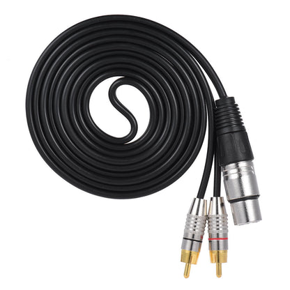 XLR Female to RCA Male Stereo Audio Cable for Microphones & Amplifiers