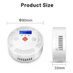 Portable Tuya WiFi Carbon Monoxide Detector with LCD Screen and Alarm