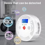 Portable Tuya WiFi Carbon Monoxide Detector with LCD Screen and Alarm