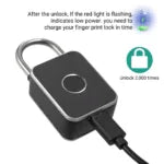 Smart Biometric Fingerprint Padlock – Keyless, Waterproof, USB Charging