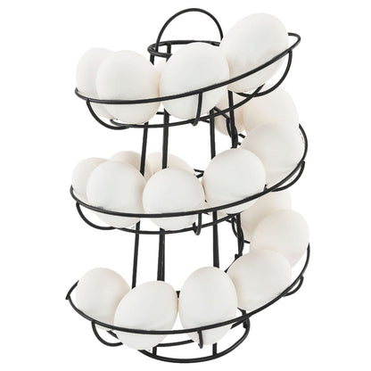 Spiral Egg Skelter Dispenser Rack – Kitchen Storage Organizer