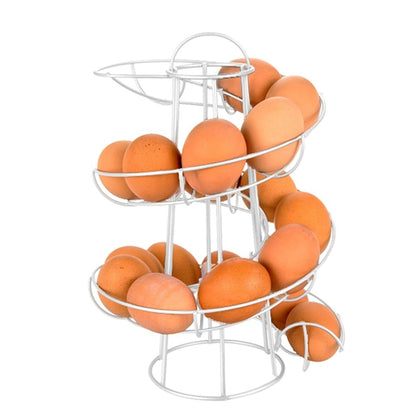 Spiral Egg Skelter Dispenser Rack – Kitchen Storage Organizer