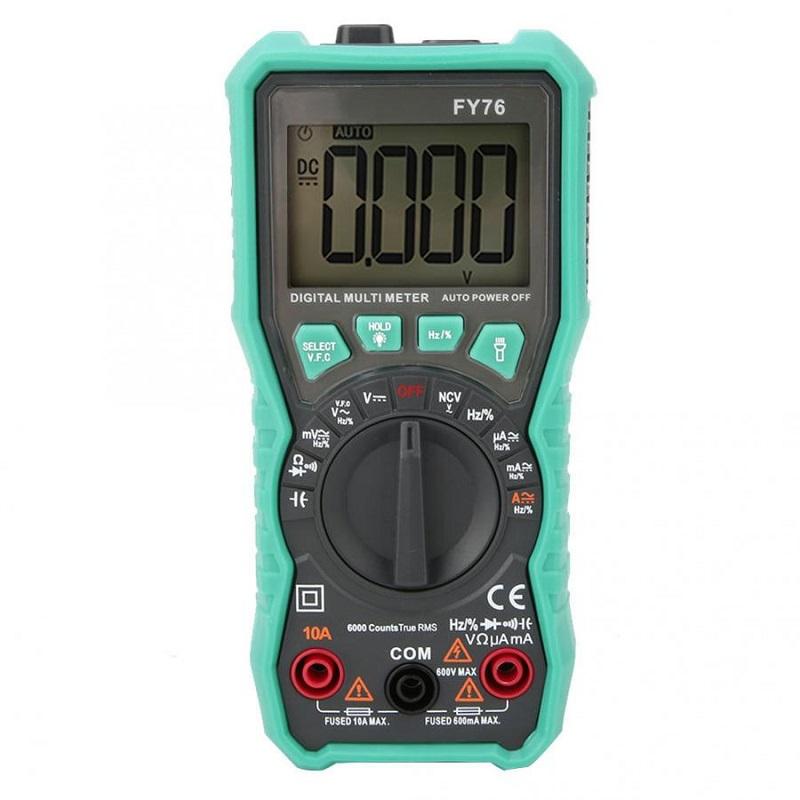 Digital Multimeter FUYI FY76 – Automatic Range, AC DC True RMS, LCD Display