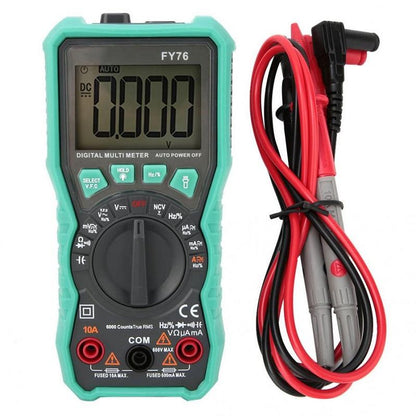 Digital Multimeter FUYI FY76 – Automatic Range, AC DC True RMS, LCD Display