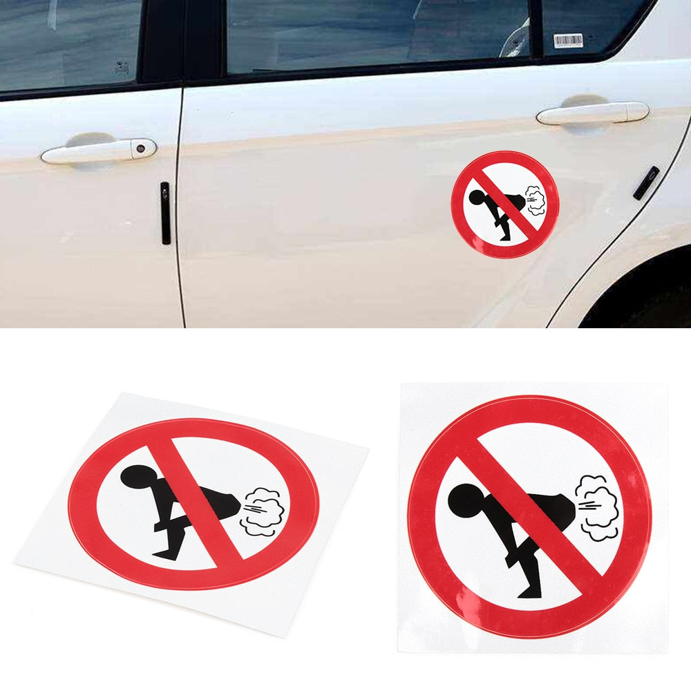 No Farting” Sign Funny Car Stickers