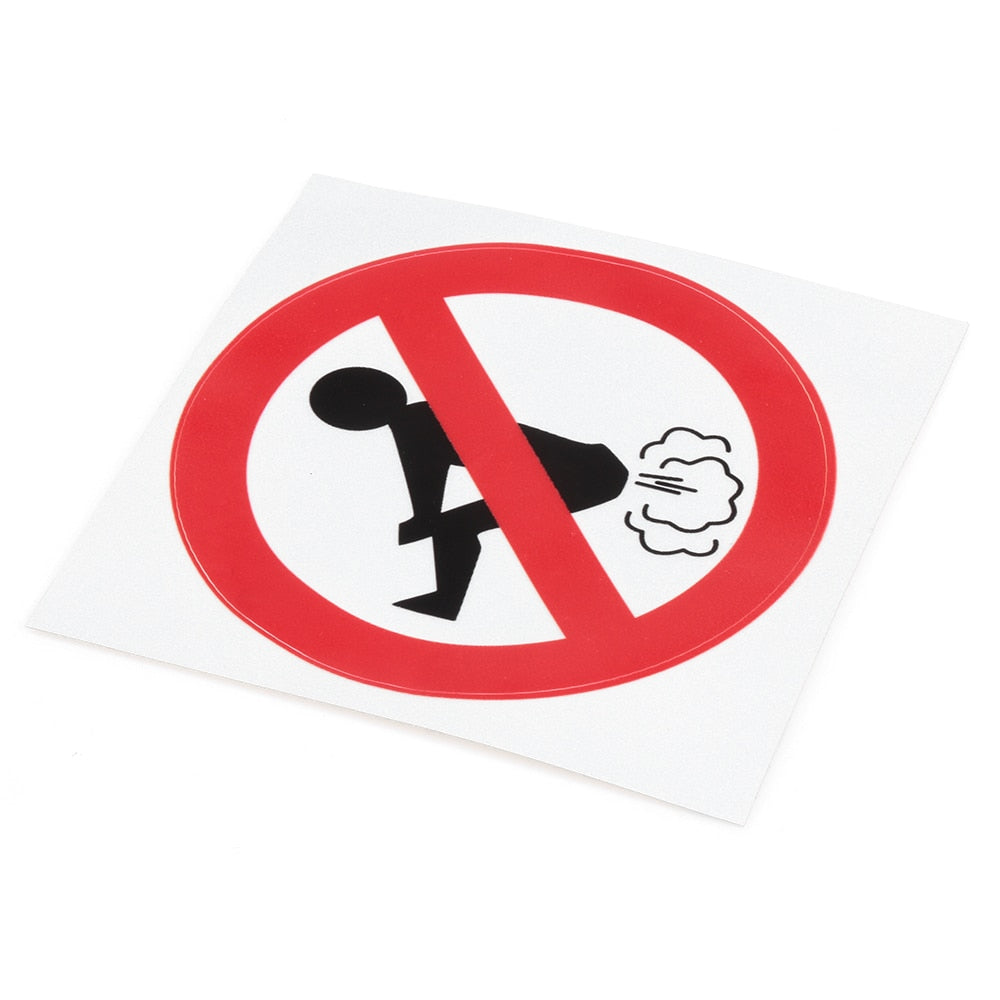 No Farting” Sign Funny Car Stickers