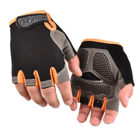 Gants de cyclisme Anti Slip Shock Respirant Moitié Mitaines Gants Vélo Mtb Gants Sport Mitaines Vélo