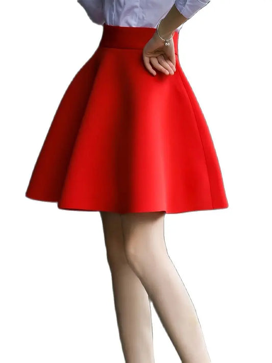 XS-5XL Sexy Skirt Women Solid Thick Tutu Skirts High Waist Flared Super Mini Skater Super Short Skirt 0804-30