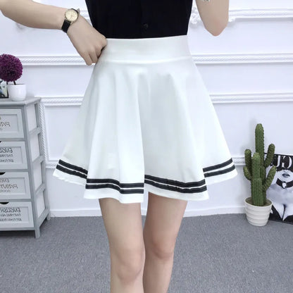 ALSOTO Summer Style Sexy Skirt for Girl Korean Skirts Womens Faldas Anti emptied saia lady Skater pleated mini Skirt tutu