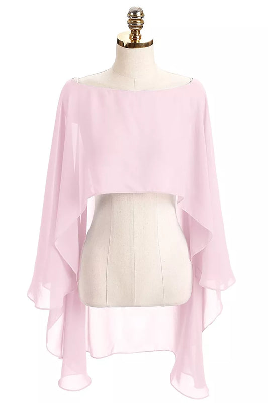 Women Soft Capes Wedding Jacket Chiffon Shrug Bridal Bolero Long Shawl and Wraps