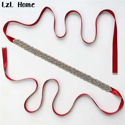 LzL Home Women's rhinestone belt 100% handmade wedding accessories bridal belt best-selling bridal party white rhinestone belt